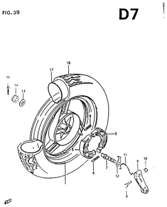 CP50 Rear wheel complete assy