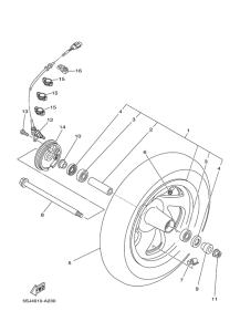 YP250A Переднее колесо