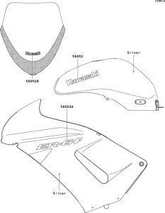 EX650 Decals(silver)(a6f)