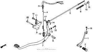 CB450S Brake pedal + gearshift pedal