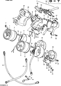 GSX400 Спидометр-тахометр