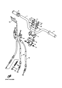 XC125V YJ125X Рулевой рычаг и кабель