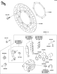 VN1500 Передний тормоз