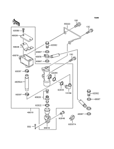 KMX80 Задний торм цилиндр