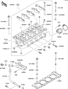 ZX750 Головка цилиндров