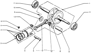 PA50 Коленчатый вал и поршни