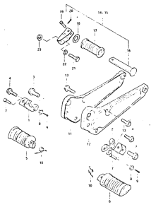 GSX400 Подножки