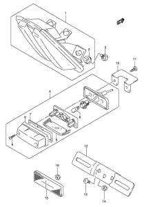 SV1000 Задний фонарь