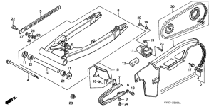 CRM50R Swingarm / chain case