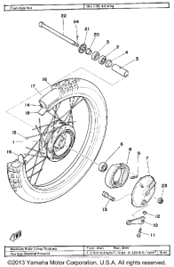 MX175G Переднее колесо