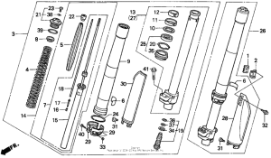 CR250R Front fork 92-94
