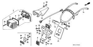 XR600R Taillight unit ass`y