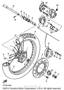 XT600TC (CA ED.) Переднее колесо