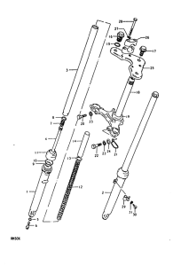 RM50 Вилка передней оси