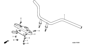 VT125 Handle pipe / top bridge