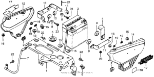 CX500 Side cover + battery