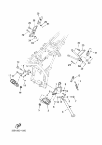 WR125R Support & repose pied