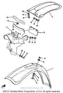 YZ400D Крыло переднее и задние