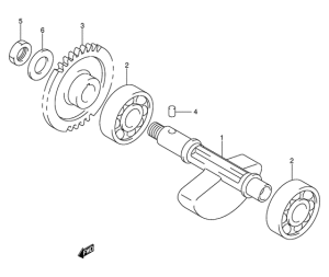 DR-Z400 Балансир кривошипа