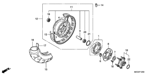 VT750CA Rear wheel complete assy