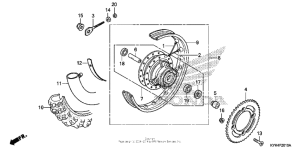 CRF110F Переднее колесо