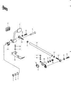 KZ1000 Педаль тормоза