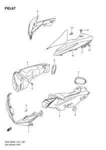 GSX-R600 Air intake pipe