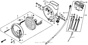 CT90 Headlight case + speedmeter