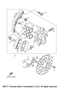 YW125 Передний суппорт