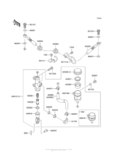 KL650 Задний торм цилиндр