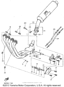 FZR1000F Выхлопная система