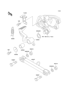 ZX500 Педаль тормоза