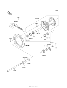  Задняя ступица колеса