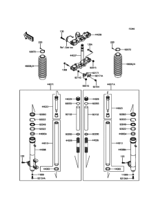KL650 Передняя вилка