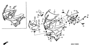 NSR125R Upper cowling assy