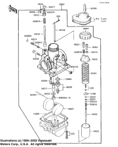 KE100 Carburetor assy
