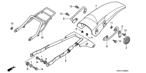 CRM125R Заднее крыло