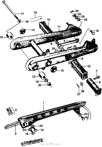 SS125 Swingarm + chain case