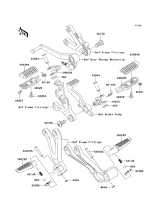 ZX900 Подножки