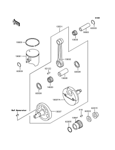 KX125 Crankshaft / piston