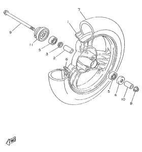 YA50R Переднее колесо