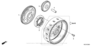 CBR500R (ABS) Муфта стартера