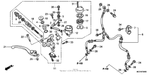 RVT1000R Передний главный тормозной цилиндр