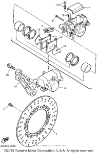 FZR1000FC Задний суппорт