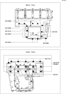 ZR750 Болты крепления картера