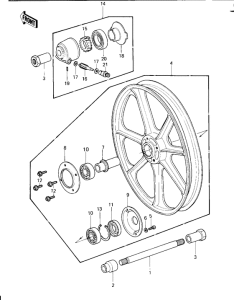 KZ1000 Front wheel / hub