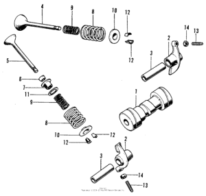 Z50A Распределительный вал и клапана