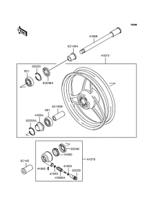 ZR400 Переднее колесо