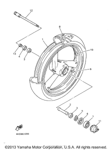 YZF1000RJC Переднее колесо