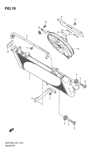 GSR750 (ABS) Радиатор